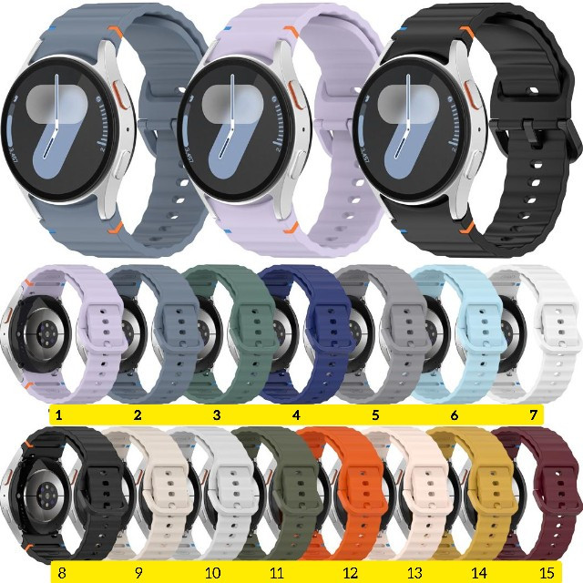بند سیلیونی مدل vintage مناسب برای ساعت هوشمند سامسونگ Galaxy watch 4/5/6/7