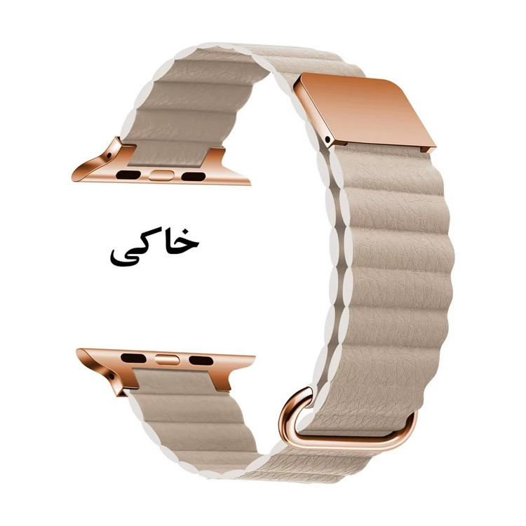 بند چرمی مگنتی اپل واچ مدل Leather link
