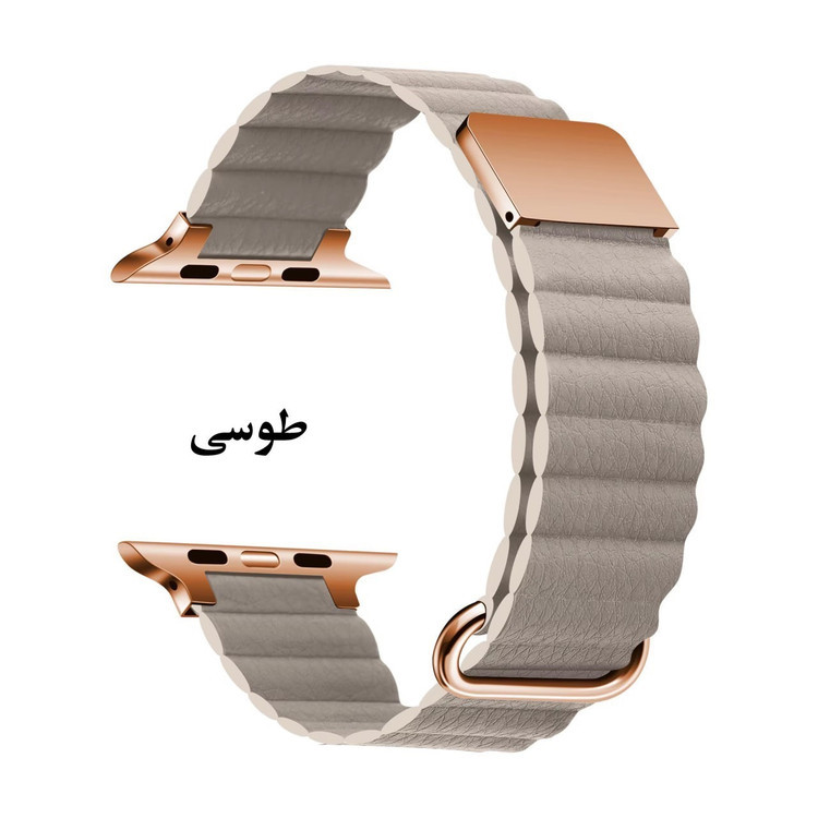 بند چرمی مگنتی اپل واچ مدل Leather link
