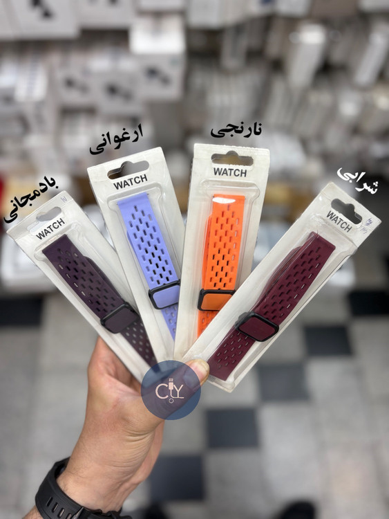 بند سیلیکونی مدل حصیری با سگک مگنتی سایز ۲۰ و ۲۲ میلیمتر