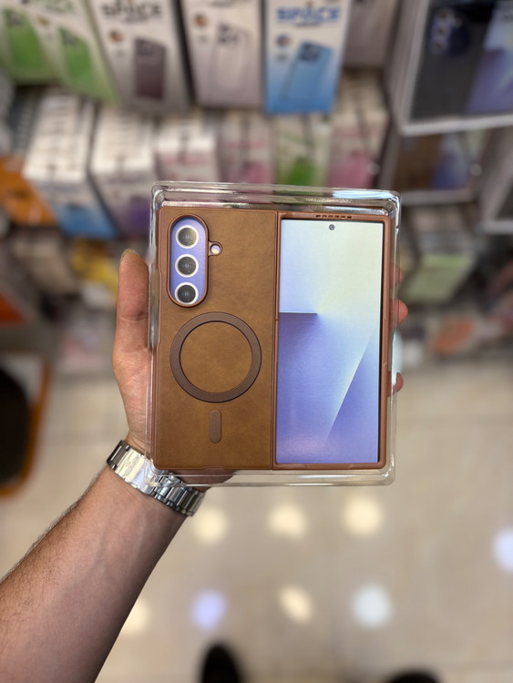 گارد چرمی داخل جیر مگ سیف دار گوشی سامسونگ Samsung Galaxy Z Fold 7