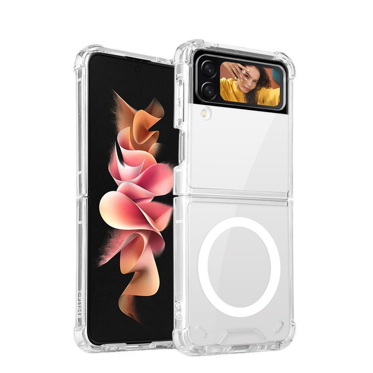 قاب شفاف مگ سیف دار گوشی سامسونگ گلکسی Samsung Galaxy Z Flip 4