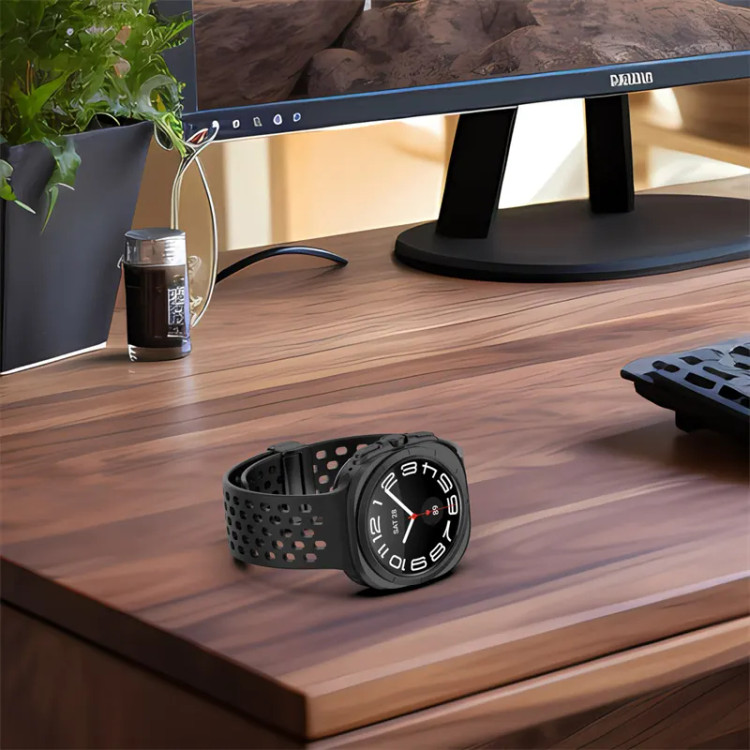 بند سیلیکونی تنفسپذیر مدل Mesh مخصوص Samsung Galaxy Watch Ultra 47mm