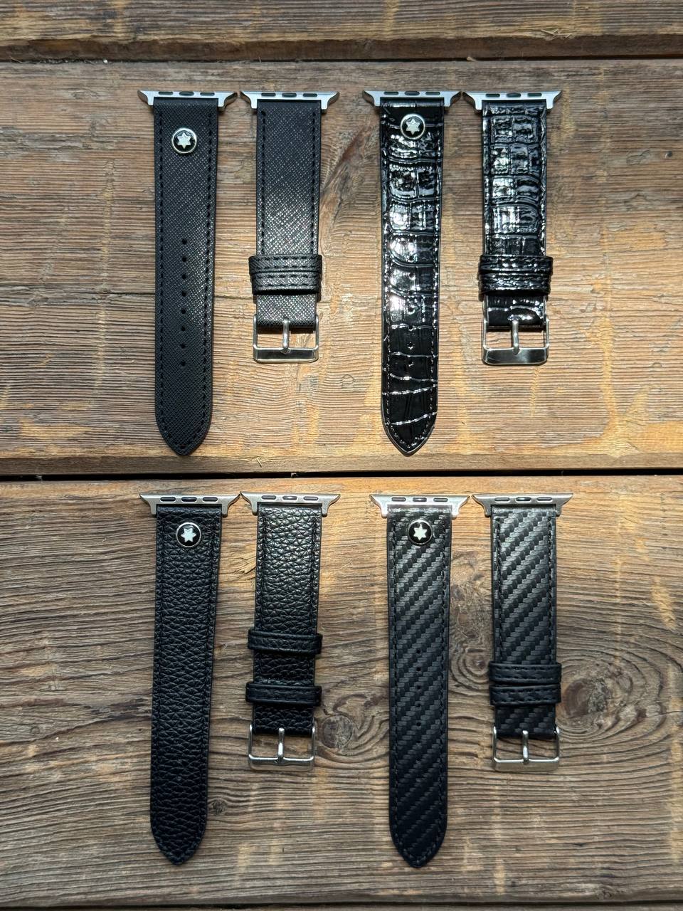 بند چرمی اپل واچ مدل مون بلان Montblanc