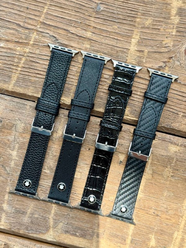 بند چرمی اپل واچ مدل مون بلان Montblanc