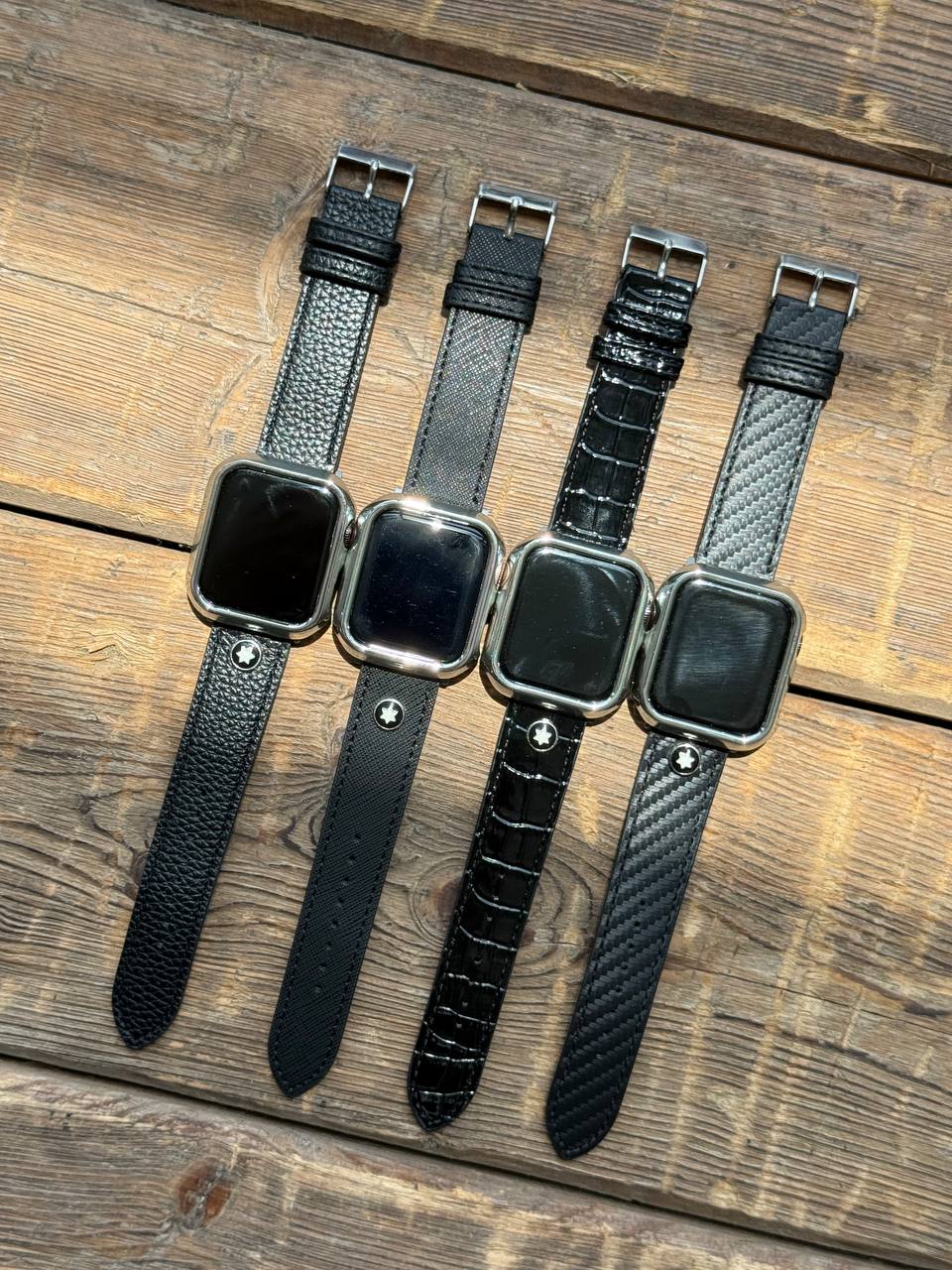 بند چرمی  اپل واچ مدل مون بلان Montblanc