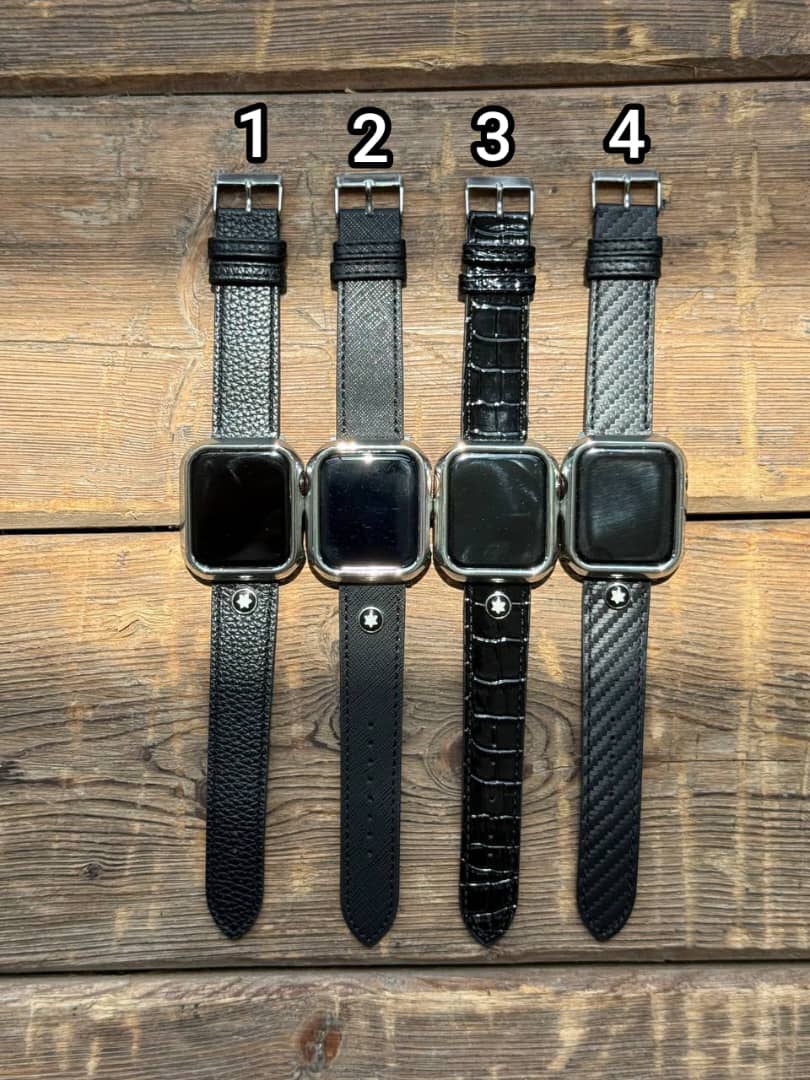 بند چرمی اپل واچ مدل مون بلان Montblanc